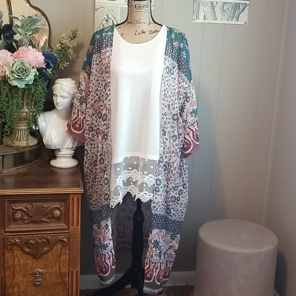 Boho Long Kimono